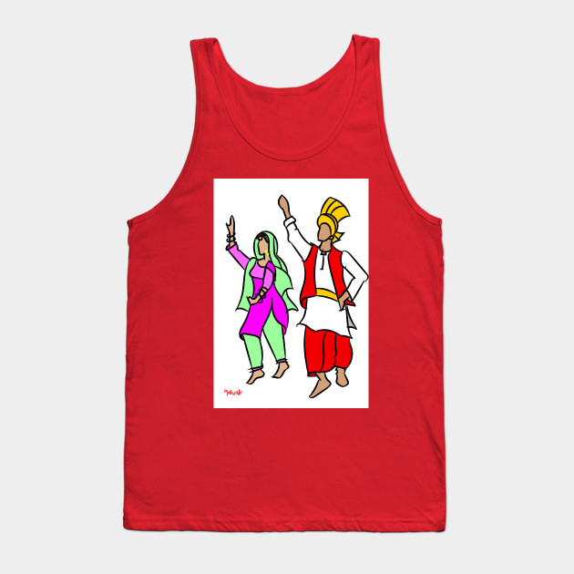 Punjabi Couple Punjabi Dance Tank Top Teepublic