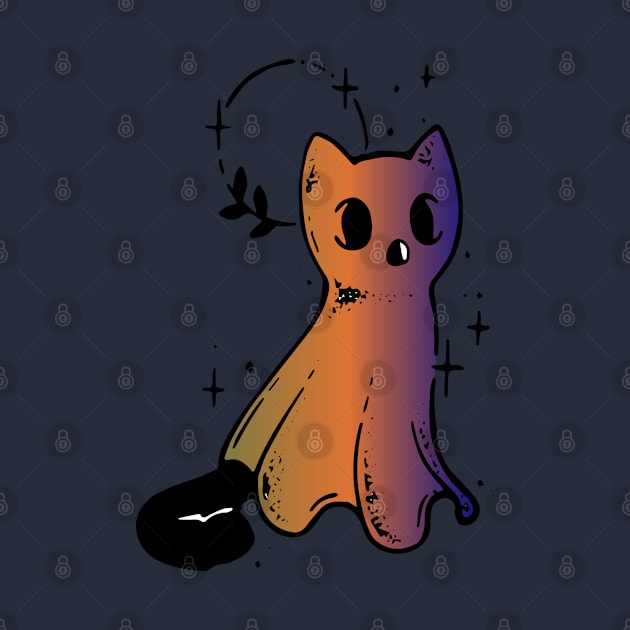 baby cat ghost by lazykitty