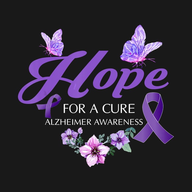 Hope For A Cure Alzheimer Awareness Flower Gift by thuylinh8