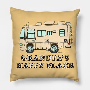 RV Motorhome GRANDPA'S HAPPY PLACE Pillow