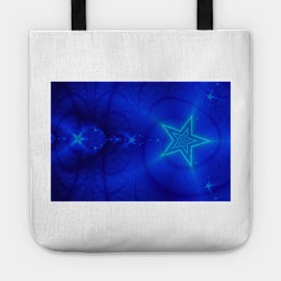 Blue Starry Background Pattern Tote