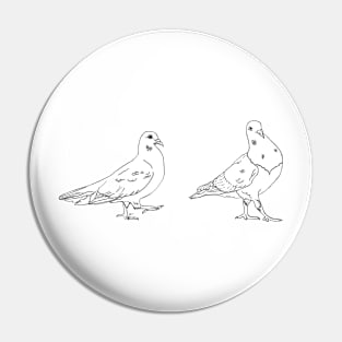 Sassy Pigeons Pin