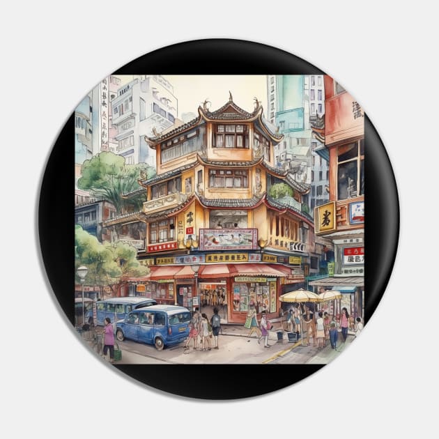 Guangzhou city drawing Pin by ComicsFactory