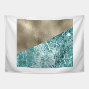 Inverno Turchese marble and gold Tapestry