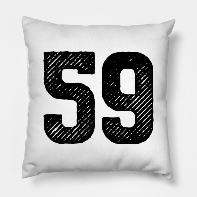 Fifty Nine 59 Pillow by colorsplash