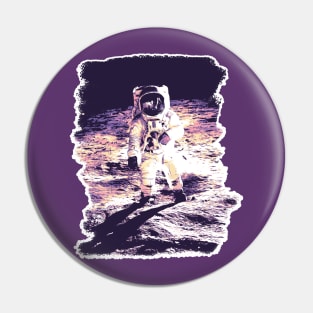 Astronaut on the moon Pin