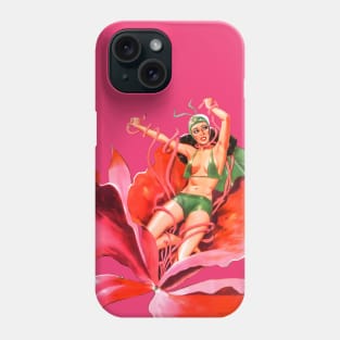 Retro Beautiful Fairy Light Bug Trapped Girl Plant Carnivorous Flower The Mental Assassins Vintage Comics Phone Case