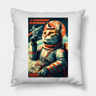 Space cat Pillow