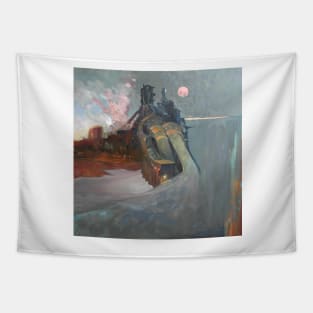 Industrial Moon Tapestry