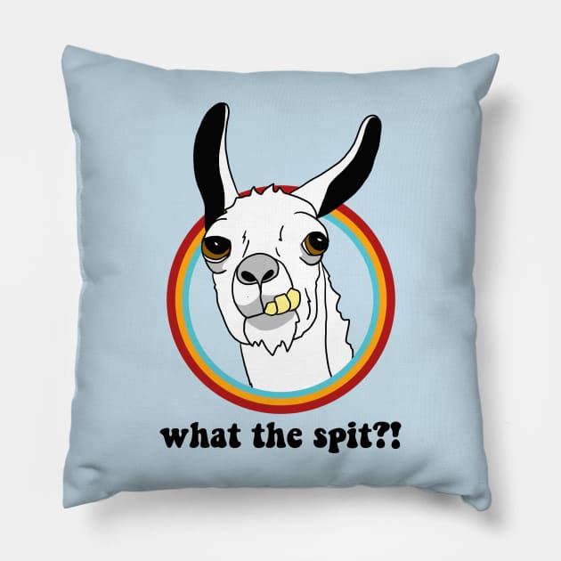 Llama What the Spit?! Pillow by SNK Kreatures