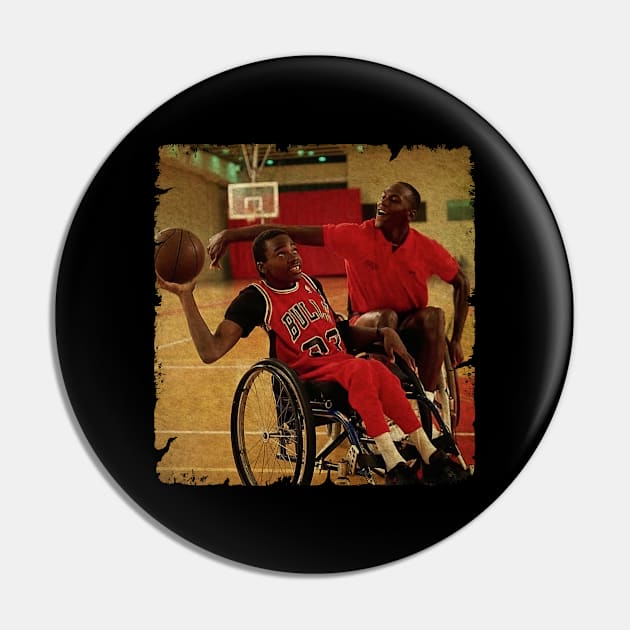 Michael Jordan - Plays a Game of Wheelchair Basketball Againts Paralympic Eric Barber Pin by Wendyshopart