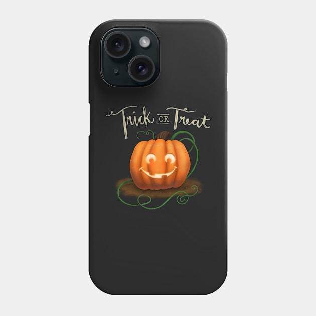 Halloween Trick or Treat Jack-o-Lantern White Phone Case by 513KellySt