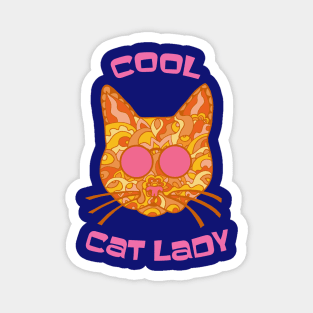 Cool Cat Lady Magnet