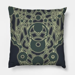 Sacred Circles Cosmic Paths Digital Design Pillow