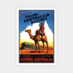 Vintage Trans-Australian Railway Advertising Magnet