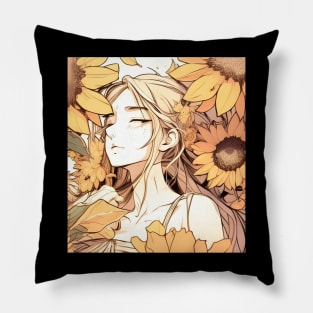 Just A Girl Who Love Sunflower - Sunflower Girl Pillow