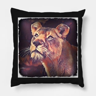 African Lioness Pillow