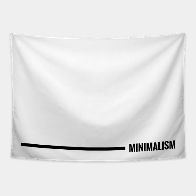 Minimalism design by Minimal DM (Horizontal black version) Tapestry by Minimal DM