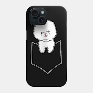 Bichon Frise Dog In He Pocket Cute Pocket Bichon Frise Phone Case