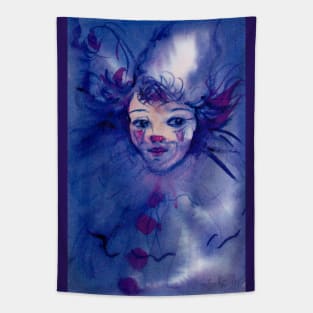 CLOWN IN PURPLE Tapestry