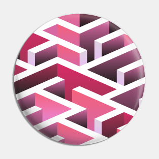 Pink 3D Maze Pin