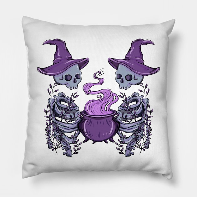 Witchy twins Pillow by Jess Adams