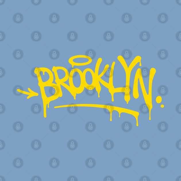 Brooklyn Graffiti (yellow) by Assertive Shirts