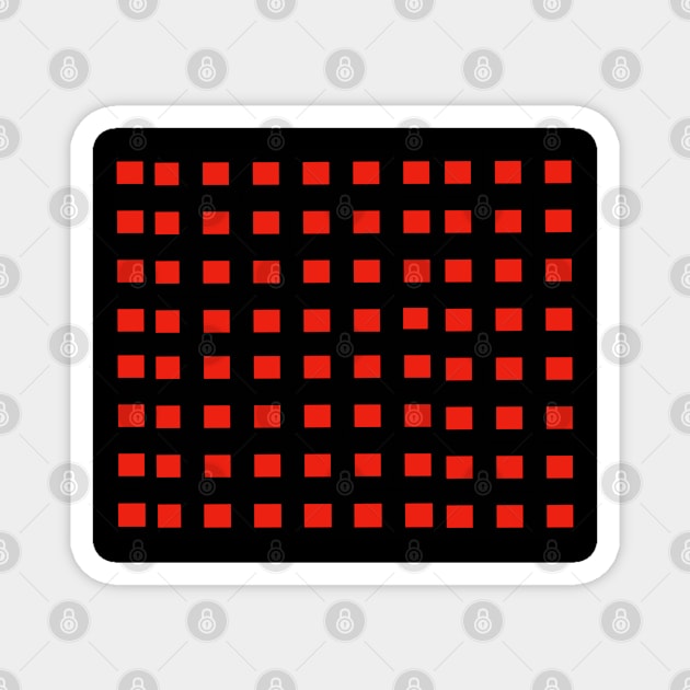 Black and red pattern Magnet by Samuelproductions19