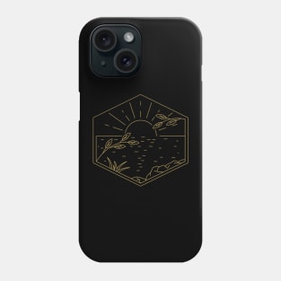 sunset monoline Phone Case