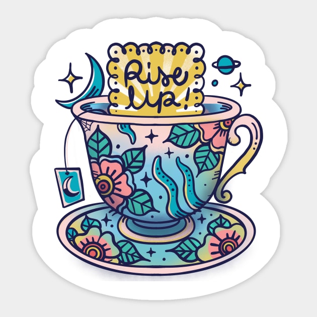 Teacup Cute Aesthetic Vinyl Sticker 