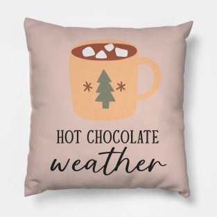 Hot Chocolate Weather - Boho Christmas Pillow