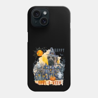 English Mastiff Happy Howl-o-ween Ghost Houses Funny Watercolor Phone Case