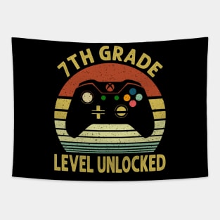 7th Grade Level Unlocked First Day of School Video Gamer Tapestry