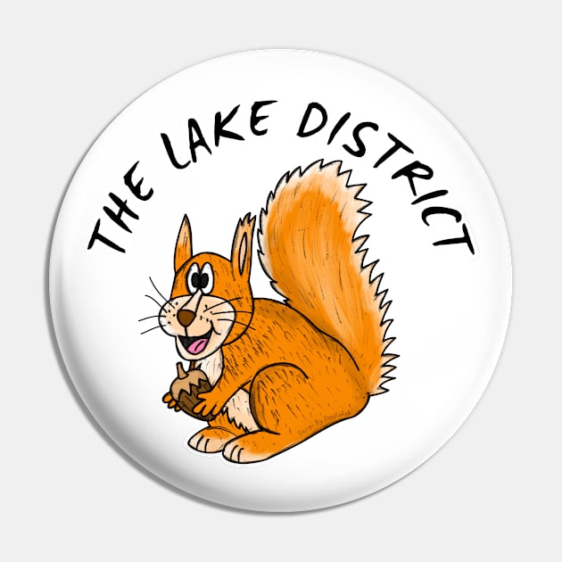 The Lake District Red Squirrel Cumbria Pin by doodlerob