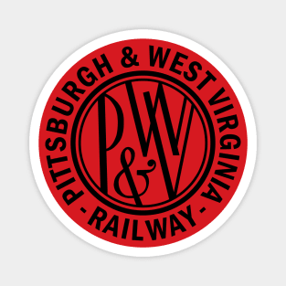 Vintage Pittsburgh and West Virginia Railway Magnet