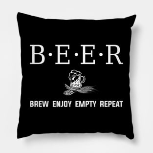 Beer - Brew Enjoy Empty Repeat Pillow