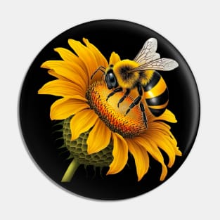 Bee on a sunflower Pin