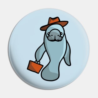 Business Manatee Pin