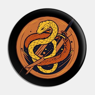 Snakes and dagger Pin