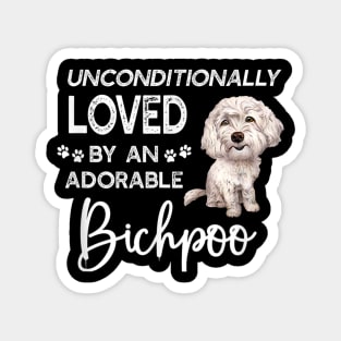 Unconditionally Loved By An Adorable Bichpoo Magnet