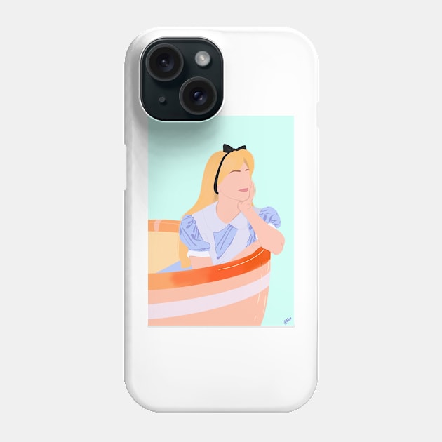 Teacup Alice Phone Case by lyndsiemark