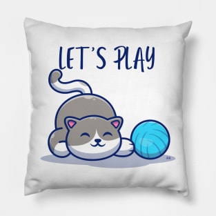 LET'S PLAY KITTY CAT OWNER Pillow