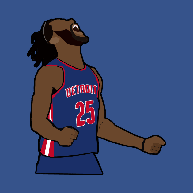 Derrick Rose Detroit Pistons NBA by xavierjfong