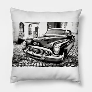 1953 Buick Super Riviera B/W Pillow