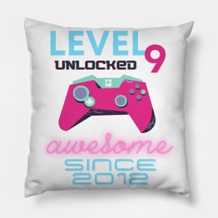 Level 9 Unlocked Awesome 2012 Video Gamer Pillow