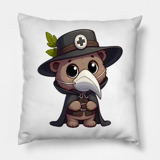 Cute Medieval Doctor Bear Kawaii Pillow