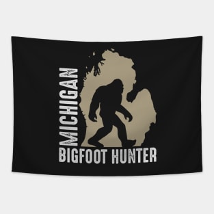 Michigan Bigfoot Hunter, Sasquatch Hunter, MI Squatch Hunt Great Lakes Tapestry