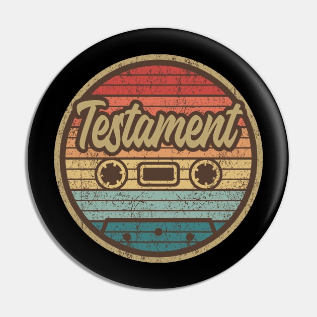 Testament Retro Cassette Pin by penciltimes