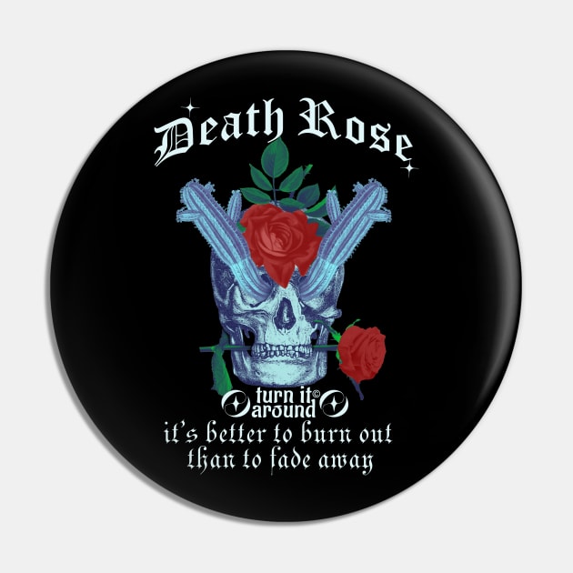 death rose - vintage flower and skull design Pin by InkNap