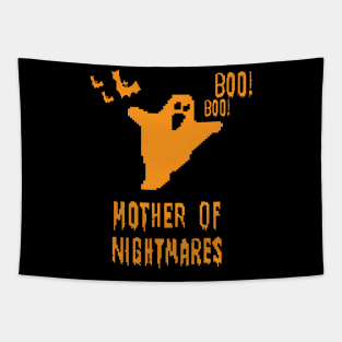 Mother of Nightmares Spooky Scary Pixel Ghost Bat. Tapestry